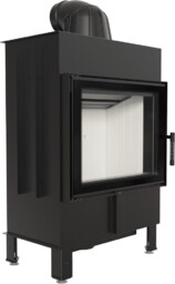 Kominek powietrzny stalowy KRATKI LUCY TUNEL 12 kW Ø 200 czarne