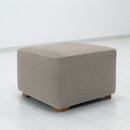 Nueva Textura Super streczowe pokrowce HARMONIA jasnoszare pufa (40 - 60 cm)