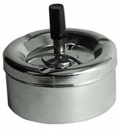 Premier Housewares Popielniczka mała srebrna popielniczka zewnętrzna chromowana popielniczka z pokrywką do papierosów fantazyjna popielniczka ogrodowa popielniczka do papierosów