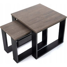 Stolik Kawowy Ława Zestaw Stolików Stoliki Loft Exclusive Dąb Brown 2W1 XXL