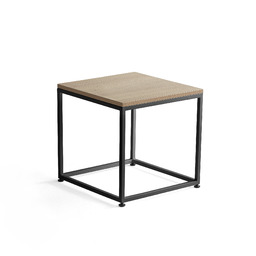 Stolik kawowy MOOD, 500x500 mm, dąb, czarny