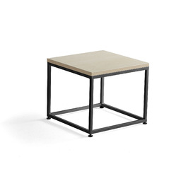 Stolik kawowy MOOD, 500x500 mm, brzoza, czarny