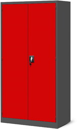 Warsztatowo-narzędziowa szafa metalowa SZYMON 920 x 1850 x 500 mm antracytowo-czerwona