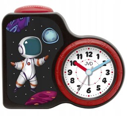 Czarny Czytelny Budzik Dziecięcy Kosmonauta Jvd SRP163.3 Cichy Mechanizm
