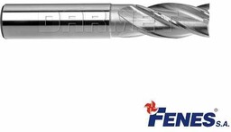 FENES Frez trzpieniowy do metalu 9 mm 4-ostrzowy o ostrzach centralnych krótki walcowo-czołowy chwyt walcowy DIN844-A K-M-N HSS 0641-512-101-090