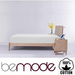 bemode Bardzo głębokie dopasowane arkusze głębokość 40 cm / 16 jednolity barwiony jednolity kolor łatwa pielęgnacja jakość hotelowa bawełna rozmiary pościeli (kremowa - król)