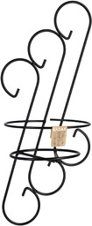 Kwietnik wiszący metalowy 23 x 48 cm, czarny