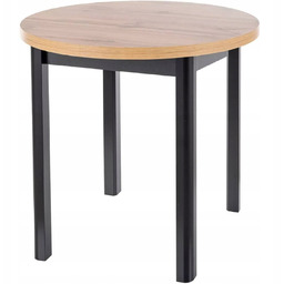 Stół Okrągły do Jadalni/Salonu dla Gości Dąb Aristan/Czarny Mat Adam Signal