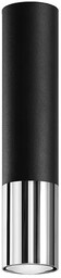 Lumes Czarno-chromowany plafon tuba E4-E47