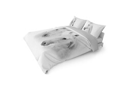 Detexpol Pościel bawełniana 160x200 konie biała 3927 A Holland Natura 100