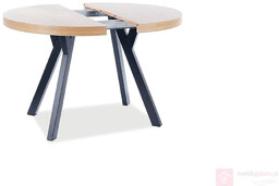 Stół DOMINGO Signal ø100, Dąb naturalny + czarny