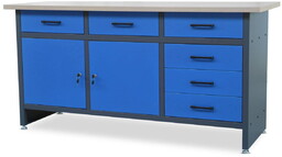 Stół warsztatowy HENRY 1700 x 850 x 600 mm antracytowo-niebieski