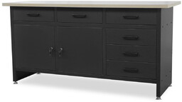 Stół warsztatowy HENRY 1700 x 850 x 600 mm czarny