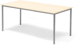 Stół BORAS, 1600x800x720 mm, brzoza, srebrna rama