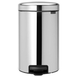 BRABANTIA Kosz na śmieci z pedałem 113581 NewIcon ciche zamykanie 12L Stal błyszcząca Zyskaj