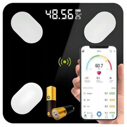 Inteligentna Waga Łazienkowa Analityczna Bluetooth Czarna