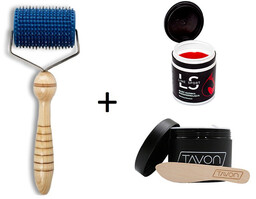 Zestaw "stop kontuzjom": wałek Lyapko + TAVON + maść końska rozgrzewająca Line Sport