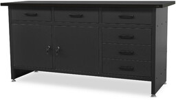 Stół warsztatowy HENRY 1700 x 850 x 600 mm All Black: czarny