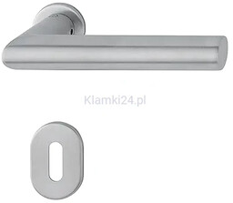 Amsterdam - Komplet klamek ze stali nierdzewnej na płaskiej rozecie Compact