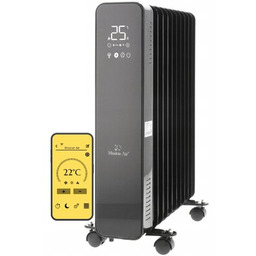 MISSION AIR Grzejnik olejowy Oslo 2000 W Czarny Wi Fi Zyskaj