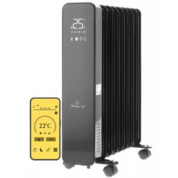MISSION AIR Grzejnik olejowy Oslo 2500 W Czarny Wi Fi Zyskaj