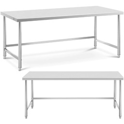Stół blat roboczy centralny stalowy 200 x 90 cm do 100 kg