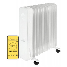 MISSION AIR Grzejnik olejowy Oslo 2500 W Biały Wi Fi Zyskaj