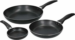 KitchenCraft, Zestaw Patelni, Aluminium, Powłoka Nieprzywierająca, 3 części, 50  15  34 cm