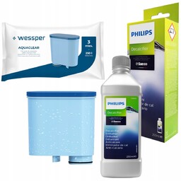 Filtr do ekspresu Philips Latte Go 5400 + odkamieniacz Philips 250 ml