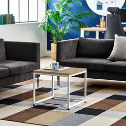 Stolik kawowy MOOD, 500x500 mm, dąb