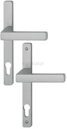 Toulon - Komplet klamek na szyldzie 24 mm, z aluminium, kolor stalowy F9