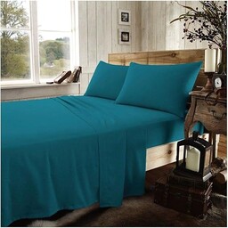 Jednokolorowe prześcieradła z gumką w rozmiarze king size - prześcieradło ze szczotkowanej tkaniny bawełnianej z elastycznymi narożnikami - pościel w jakości hotelowej - turkusowy