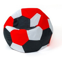 GO GIFT Pufa worek Piłka 1 XL Biało-czarno-czerwony 120 cm