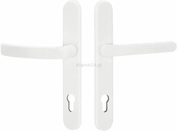 1956/2082 - Komplet klamek pod żaluzje na szyldzie 35 mm, kolor biały