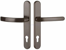 1956/2082 - Komplet klamek pod żaluzje na szyldzie 35 mm, kolor brązowy