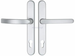 1956/2082 - Komplet klamek pod żaluzje na szyldzie 35 mm, kolor srebrny