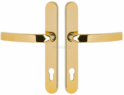 1955/2082 - Komplet klamek na szyldzie 35 mm, złoty PVD