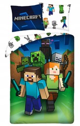 Pościel dziecięca Minecraft 160 x 200 cm Halantex 100% bawełna