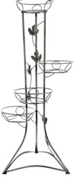 KWIETNIK METALOWY NA KWIATY 95cm (4 donice, z liściem)