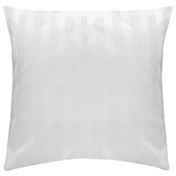 Darymex Poszewka hotelowa 40x40 biała adamaszkowa na zakładkę paski 2 cm