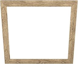 EGLO ramka dekoracyjna z drewna, dodatek do panelu LED Salobrena 60 x 60 cm, kwadratowa ramka drewniana w kolorze jasnobrązowym płomieniowanym
