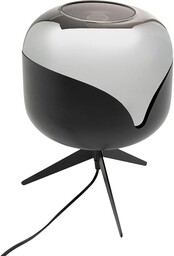 Kare Design Lampa stołowa Smoke Goblet Ball, czarna, nowoczesna, stalowa, lampa stołowa, lampa do sypialni, lampa biurkowa, bez żarówki, 35 x 27 x 27 cm (wys. x szer. x gł.)