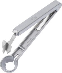 Westmark Drylownica do śliwek, Długość: 16,7 cm, Aluminium z bezpieczną dla żywności powłoką, Ostrze ze stali nierdzewnej, Steinex, Srebrna, 40102260