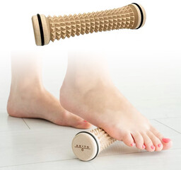 Wklęsły drewniany masażer z gumką antypoślizgową Akito