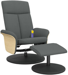 Elior Ciemnoszary tapicerowany fotel z masażem T4-L61