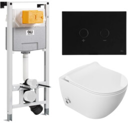 Zestaw OLI miska wc Viba + stelaż + przycisk czarny