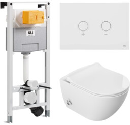 Zestaw OLI miska wc Viba + stelaż + przycisk biały