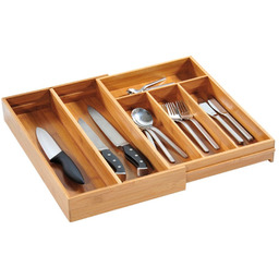 KESPER Wkład na sztućce z regulacją 26-49 cm, bambusowy