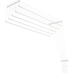 Suszarka sufitowa na pranie Resiga, 5 prętów, 160 cm, biała