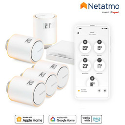 Zestaw 5 głowic termostatycznych dla domu jednorodzinnego NETATMO VALVES SET PRO
